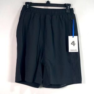 FOURLAPS Advanced 9" Training Short, Size S - Black Men's
